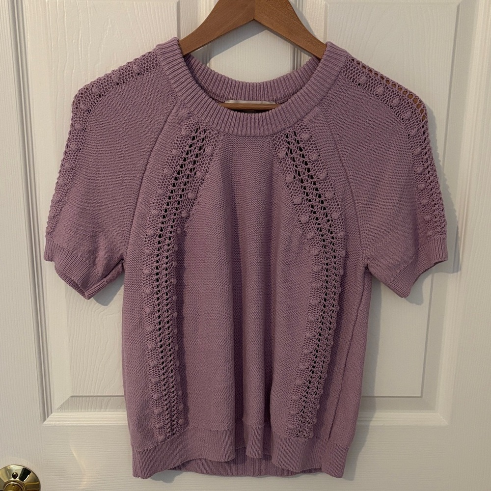 LOFT Purple Knit Top